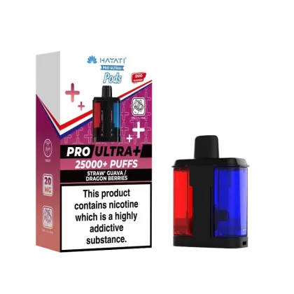 Hayati Pro Ultra Plus 25k Prefilled Pods Straw’ Guava/Dragon Berries - Vape Store