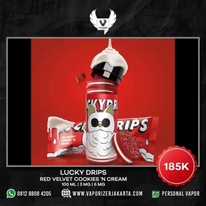 LUCKY DRIPS RED VELVET COOKIES N CREAM 100 ML - 3 mg / 6 mg / 100 ml