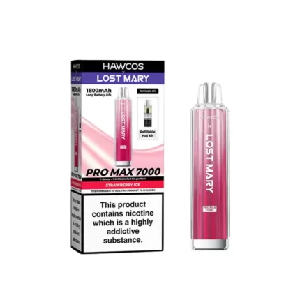 Hawcos x Lost Mary Pro Max 7000 Prefilled Pod Kit Strawberry Ice - Nicotine Strength#20mg (21FAA9)