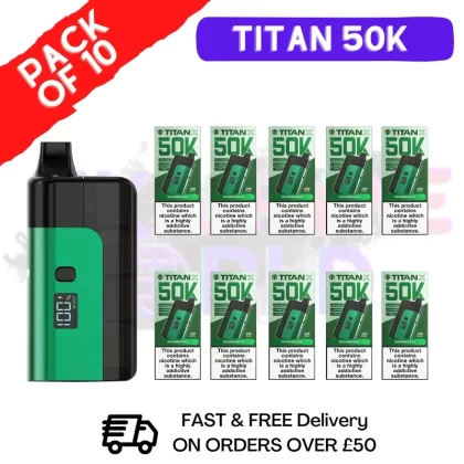 Watermelon Ice Titan X 50000 Puff Pod Kit Box Of 10
