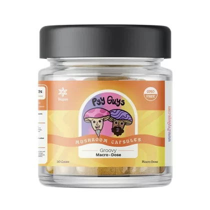 PsyGuys Macro Dose Mushroom Capsules – Groovy - choose size#5 Count>20 Count