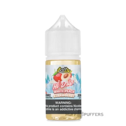 Hi-Drip Salts – White Peach Strawberry Iced 30mL - Vape Product, Vape Product