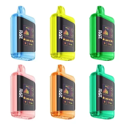 RAZ DC25000 Disposable Vape Kit - flavors#Blue Raz Ice>Miami Mint>Watermelon Ice>Blueberry Watermelon>Georgia Peach>Raspberry Limeade>Sour Apple Watermelon>Cherry Strapple (9959AA)
