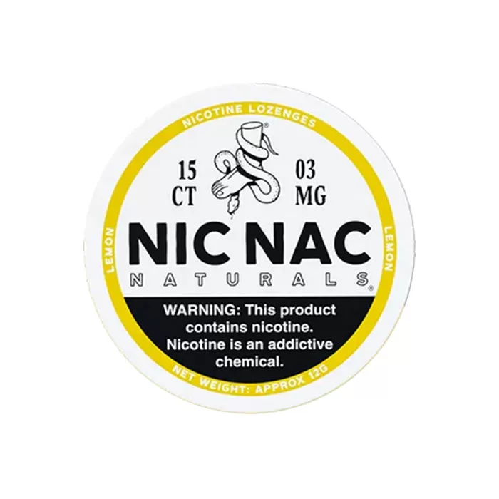 Nic Nac Lemon Nicotine Lozenges - 15 per can - 3 mg - Image 3
