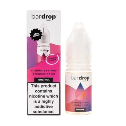 Strawberry Cherry Raspberry Ice Nic Salt E-Liquid by Bar Drop - Vape Product, Vape Product