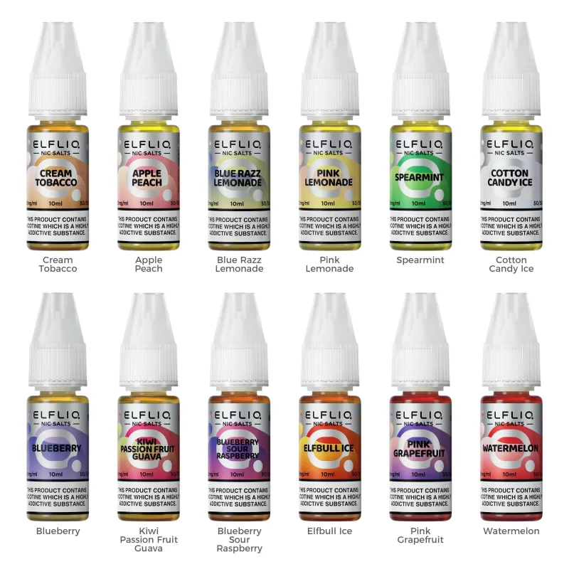 Elfliq Nic Salt E-Liquid - Box of 10 - Lemon Lime / 20mg