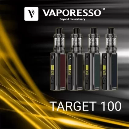 VAPORESSO TARGET 100 KIT - COLOR#NAVY BLUE>SUNSET RED>FOREST GREEN>CARBON BLACK>SLATE GREY>LEATHER GREY>BRICK BLACK>LEATHER BROWN