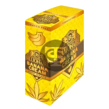 Billionaire Hemp Wraps 25 packs of 2, Banana Cream - Vape Store