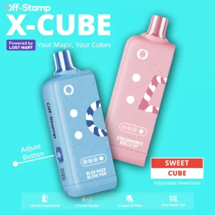 Made in Indonesia | X-CUBE Sweet Cube 25K Disposable POD Powered By LOST MARY – 25000 Puffs - Sour Berry Bubblegum/Sour Berry Kick