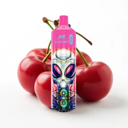 JNR Alien Max 18000 Puffs Cereza Baya, Pantalla LED, Doble Bobina, 20 Sabores - Fumotvapemexico