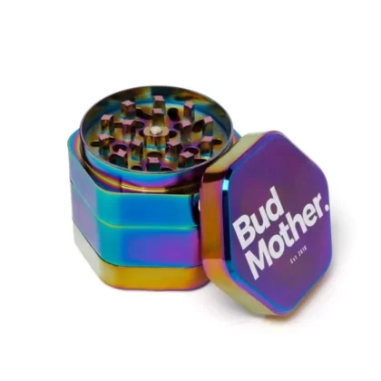 BudMother Two-Tone Purple Hexagon Grinder (4 part)