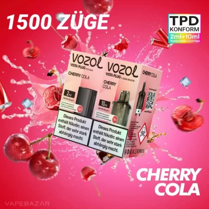 Vozol Vista Plug – Cherry Cola Prefilled Pod - Pod Kit; La Fume; 850 mAh