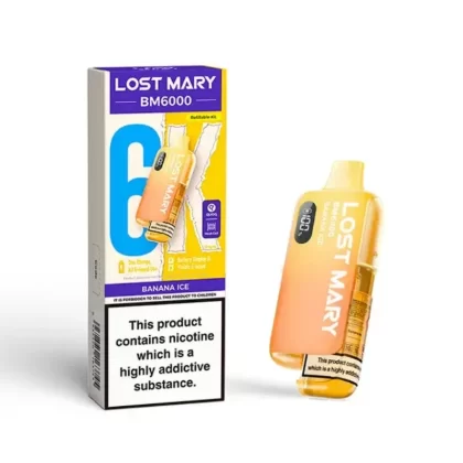 Lost Mary BM6000 Prefilled Pod Kit Banana Ice - Nicotine Strength#20mg (814280) (814280)