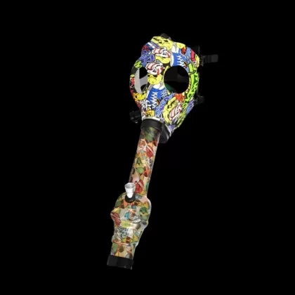 Smoke Cartel Gas Mask with Acrylic Water Pipe