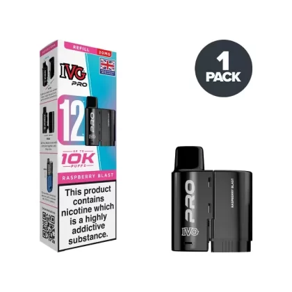 Raspberry Blast IVG Pro 12 Refill Pack - Ecigdepot