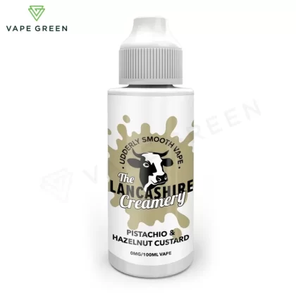 Pistachio & Hazelnut Custard Shortfill E-Liquid by the Lancashire Creamery 100ml - Eliquidsupply