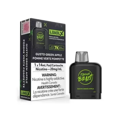 Level X Gusto Green Apple Flavour Beast Pods - Eliquidsupply