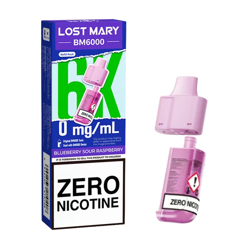 Blueberry Sour Raspberry Lost Mary BM6000 Refill Pack - 10mg - Vape Product (D8EA57) - Image 3