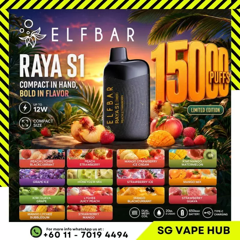 ELFBAR RAYA S1 20,000 Puffs - Peach Strawberry - Image 2