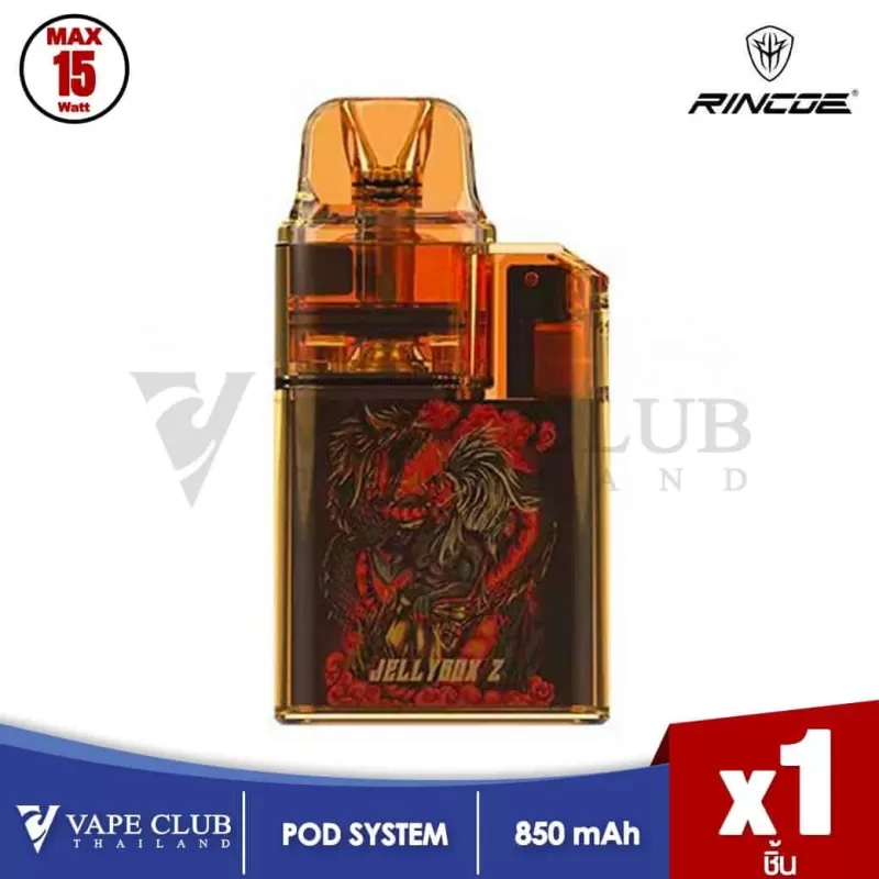 Rincoe JellyBox Z Pod Kit - Amber Clear, Black Clear - Image 3