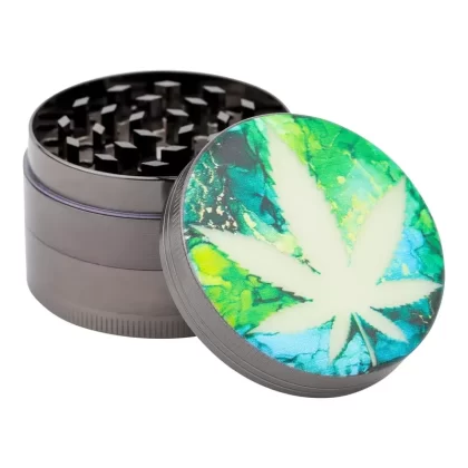 Luminous Leaf Grinder – 52mm - Color#Blue>Purple