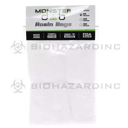 Monster Dab | Rosin Bags | 90μ – 3″ x 6″ – 500 Count - Ejuicewarehouse