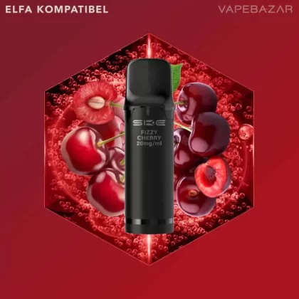 SKE Crystal 800 Pro Pods – Fizzy Cherry (2er Pack) - SKE Crystal / Propylenglykol / Aromastoffe / Nikotin / Glycerin / ca. 1600 insgesamt