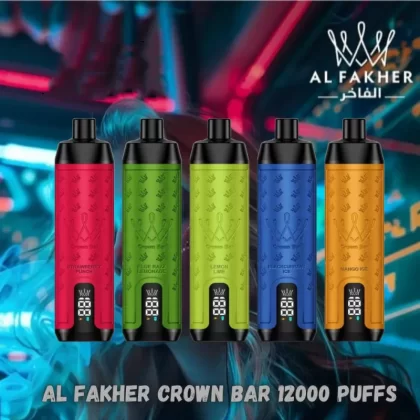 Al Fakher Crown Bar 12000 Puffs Shisha Hookah Disposable Vape - BLUE OCEAN