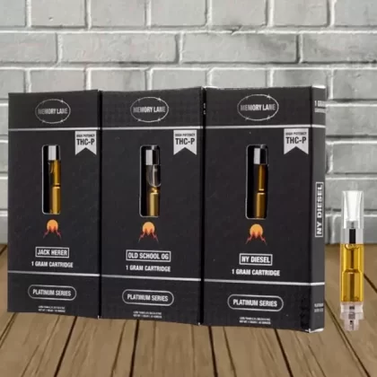 Memory Lane Platinum Series 510 Thread Vape Cartridge 1g - strain#Jack Herer (Sativa) DISPOSABLE>White Widow (Hybrid) DISPOSABLE>Old School OG (Indica) DISPOSABLE>NY Diesel (Sativa) DISPOSAB (CFB809)