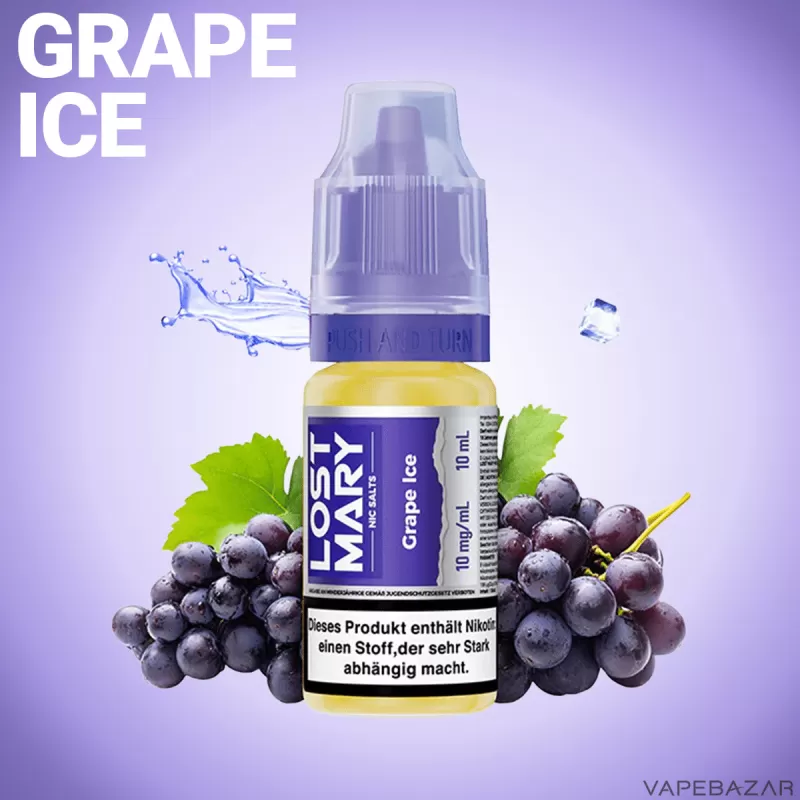 Lost Mary NicSalt – Grape Ice - 10mg/ml, 20mg/ml - Image 2