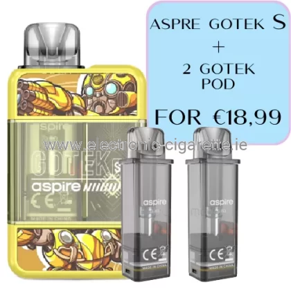 Aspire Gotek S Vape Kit + 2 x Aspire Gotek Refillable Pod Bundle