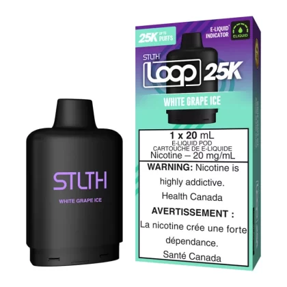 STLTH Loop 25K E-Liquid Pod Pack - White Grape Ice - 20mg/ml