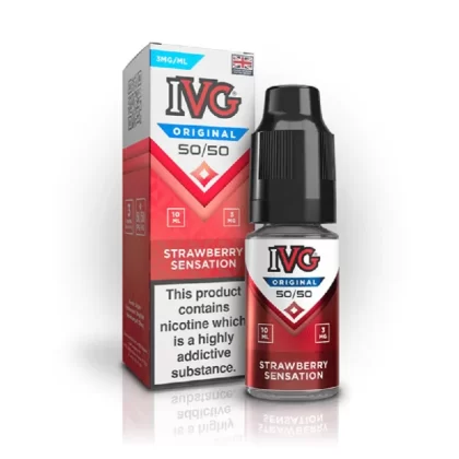 IVG Original 50/50 10ml E-Liquid - Nicotine strength#3mg>6mg>12mg~Flavour#Strawberry Sensation>Riberry Lemonade>Forest Berries Ice>Blue Raspberry>Summer Blaze>Sour Green Apple>Strawberry Wat (2AF67A) (2AF67A)
