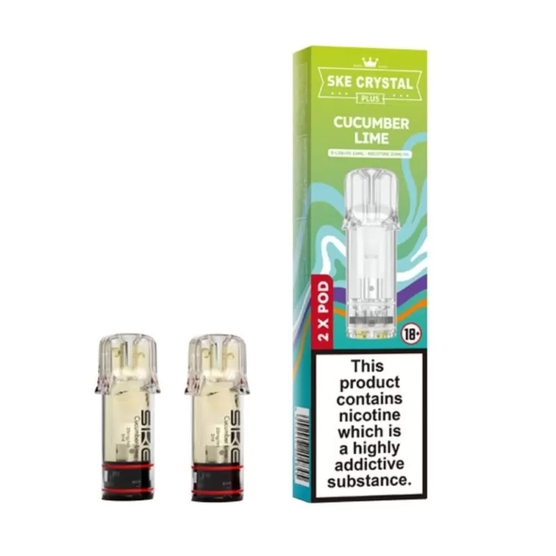 Cucumber Lime Prefilled Pods by SKE Crystal Plus (2 x 2ml) - 20mg