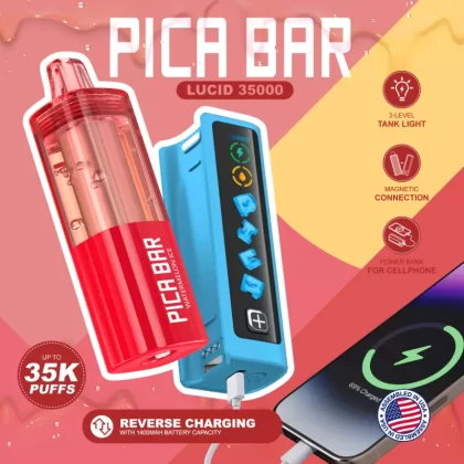 Assembled in USA | PICA BAR Lucid 35K Disposable KIT - 35,000 Puff - Watermelon Ice