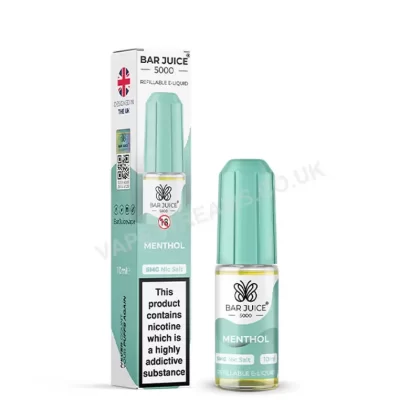 Bar Juice 5000 Menthol Nic Salt E-Liquid - Vapestreams Co