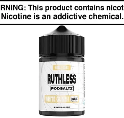 WHITE GUMMI ON ICE BY RUTHLESS ESSENTIALS SALT 60ML - Vapejuice