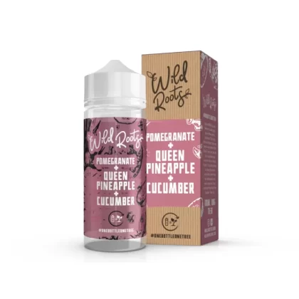 WILD ROOTS POMEGRANATE QUEEN PINEAPPLE & CUCUMBER 100ML SHORTFILL E-LIQUID