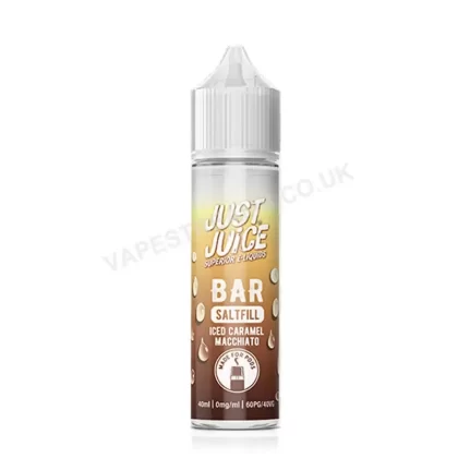 Just Juice Bar Iced Caramel Macchiato Saltfill E-Liquid - Vapestreams Co