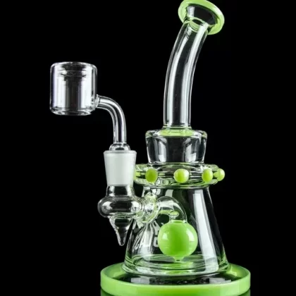 NEU Glass Shower Head Ball Concentrate Rig - Color#Green>Purple>Pink