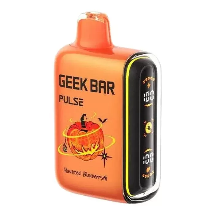 Geek Bar Pulse Halloween Edition Vape - Pack Count#Single Pack~Flavor#Haunted BlueberryM>Spooky Vanilla~Nicotine#50MG