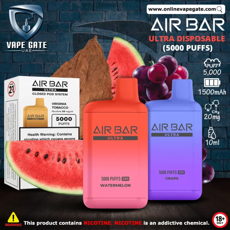 Air Bar - Ultra Disposable Vape (5000 Puffs) - Grape / 20 mg
