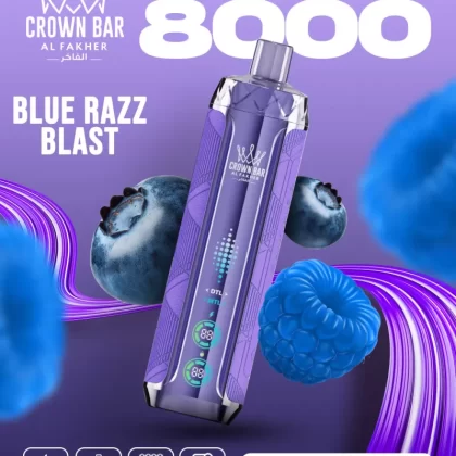 Al Fakher Crown Bar Crystal V2 8000 BlueRazz Blast