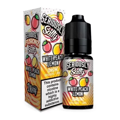 DOOZY SERIOUSLY SALTY FUSIONZ WHITE PEACH LEMON 10ML NIC SALT E-LIQUID