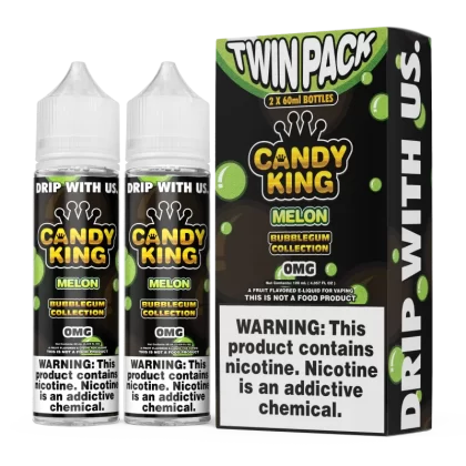 CANDY KING BubbleGum Collection - Melon - 120ML E-Liquid (2x60mL Twin Pack) - 3MG