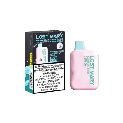 Lost Mary Disposable Vape – Blueberry CC Ice – 5000 Puffs - Ecigdepot