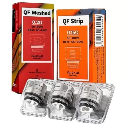Vaporesso SKRR QF Replacement Coils - QF Mesh 0.2 ohm, QF Strip 0.15 ohm