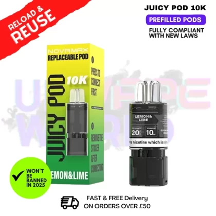 Lemon Lime Juicy Pod 10K Replacement Pod 12ML – £2.99