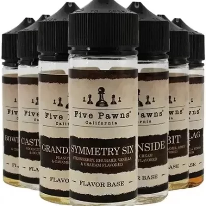Five Pawns 100ml 50/50 Shortfill E-Liquid - Flavour#Black Flag Risen>Bowden’s Mate>Castle Long>Gambit>Grandmaster>Queenside>Symmetry Six
