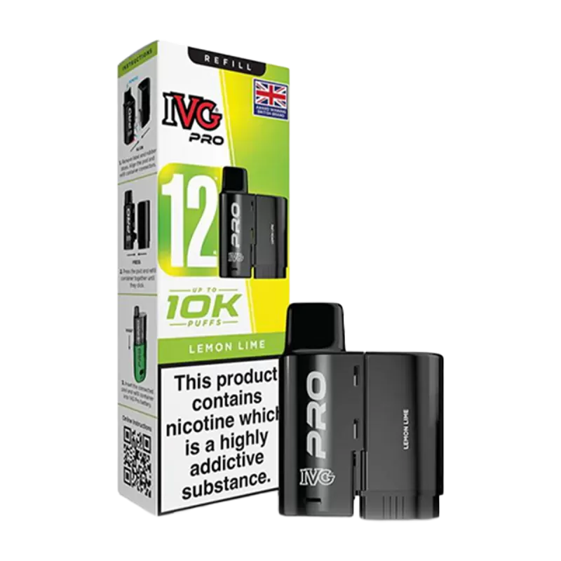 Lemon Lime IVG Pro 12 Refill Pack - Ecigwizard - Image 2